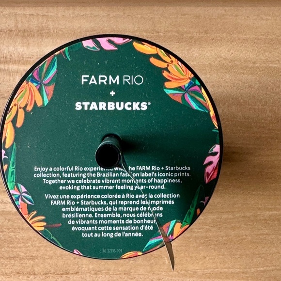 Starbucks x Farm Rio Black Rainbow Embroidery Beadwork Tumbler with Straw 24oz - Picture 3 of 7